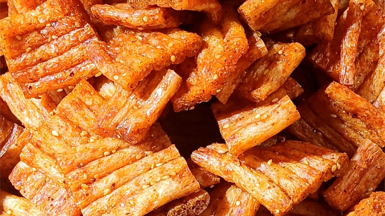 Chunkier latiao pieces showing a denser and thicker bite