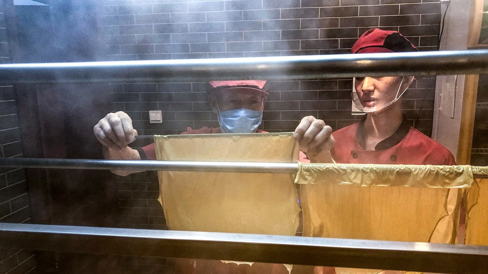 Tofu skin sheets used to explain a soy-based route in latiao ingredients