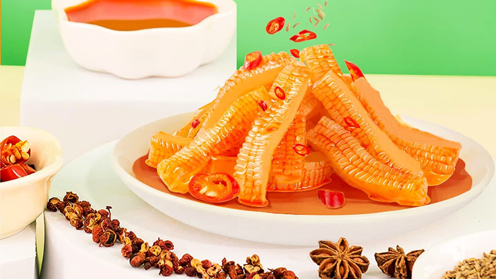 第一次怎么买一单有判断价值的辣条试吃组合 正文中段配图：Genji Food strip snack image for a contrast pick in a first tasting order