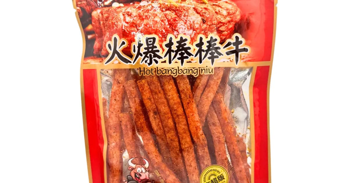 Real latiao product or shelf photo used for Hot Bang Bang Vegetarian Beef 80g