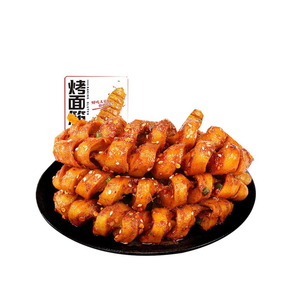 比比赞烤面筋商品图，用于比较辣条和相邻面筋零食